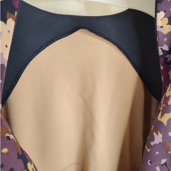 Lands End Floral Purple and Navy Sheath Dress, 16 - Picture 9 of 10